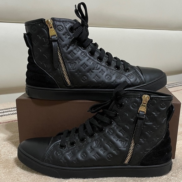 Louis Vuitton Shoes - Louis Vuitton Black High-Top Sneakers